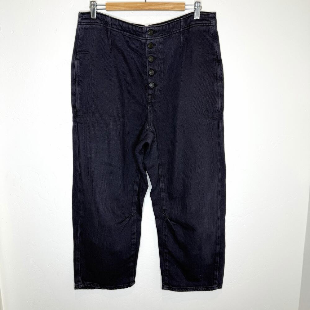 Free People We The Free Osaka Micros Barrel Jeans Pants Womens 30 Black